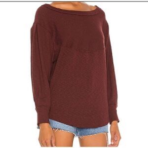 We the Free Sweater Womens XS Red Long Sleeve Og Thermal Pullover